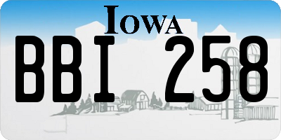 IA license plate BBI258