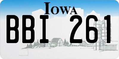 IA license plate BBI261