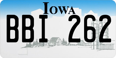 IA license plate BBI262