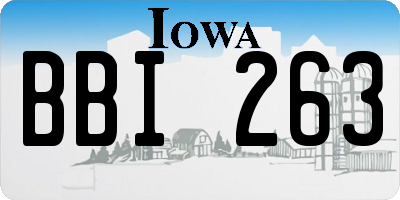 IA license plate BBI263