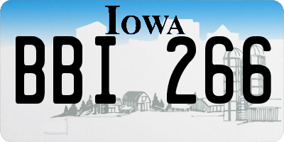 IA license plate BBI266