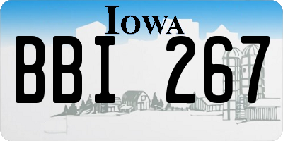 IA license plate BBI267