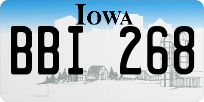 IA license plate BBI268