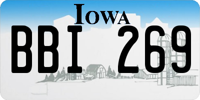 IA license plate BBI269