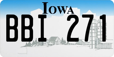 IA license plate BBI271