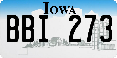 IA license plate BBI273