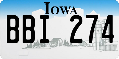 IA license plate BBI274