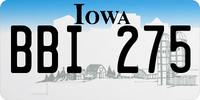 IA license plate BBI275