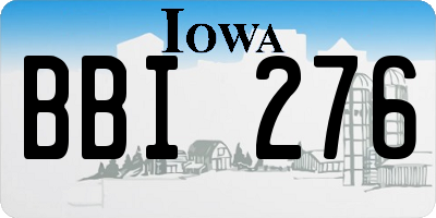 IA license plate BBI276