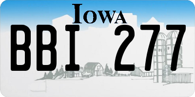 IA license plate BBI277