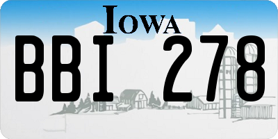 IA license plate BBI278