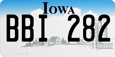 IA license plate BBI282