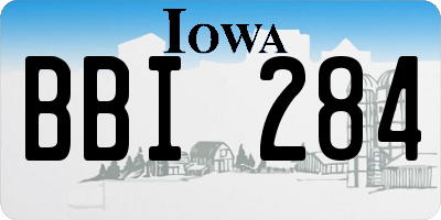 IA license plate BBI284