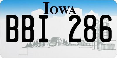 IA license plate BBI286