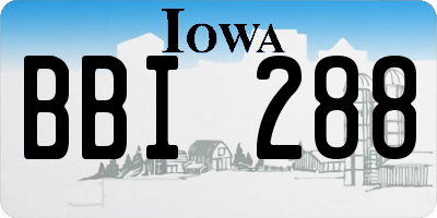 IA license plate BBI288