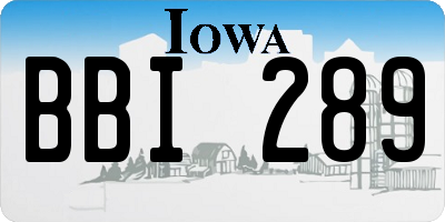 IA license plate BBI289