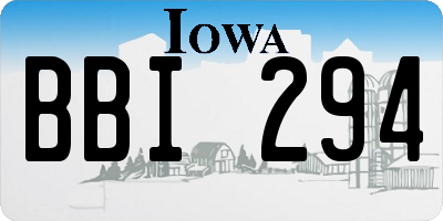 IA license plate BBI294