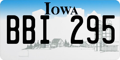 IA license plate BBI295