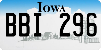 IA license plate BBI296