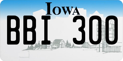 IA license plate BBI300