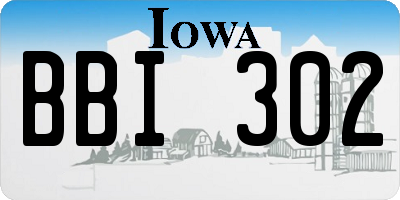 IA license plate BBI302