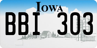 IA license plate BBI303