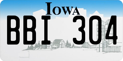 IA license plate BBI304