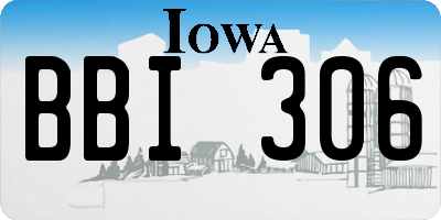 IA license plate BBI306
