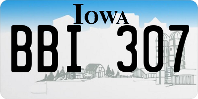 IA license plate BBI307