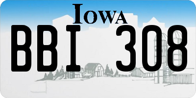 IA license plate BBI308