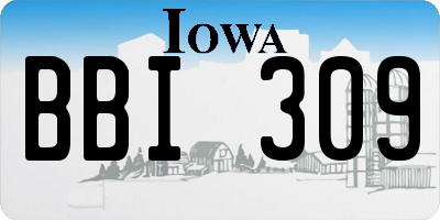 IA license plate BBI309