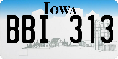 IA license plate BBI313