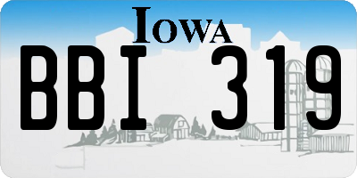 IA license plate BBI319