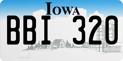 IA license plate BBI320