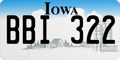 IA license plate BBI322