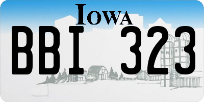 IA license plate BBI323