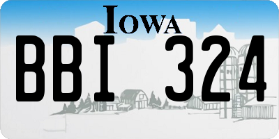 IA license plate BBI324