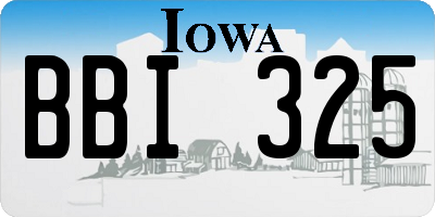 IA license plate BBI325