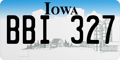IA license plate BBI327