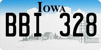 IA license plate BBI328