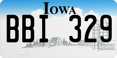 IA license plate BBI329