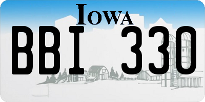 IA license plate BBI330