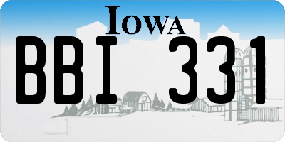IA license plate BBI331