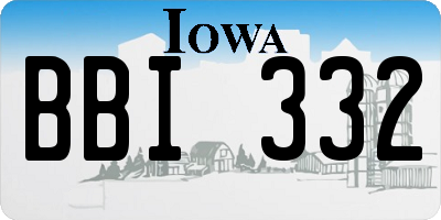 IA license plate BBI332