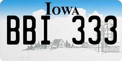 IA license plate BBI333