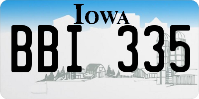 IA license plate BBI335