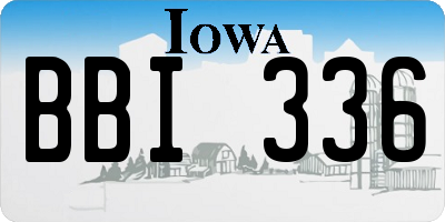 IA license plate BBI336