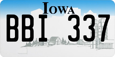 IA license plate BBI337