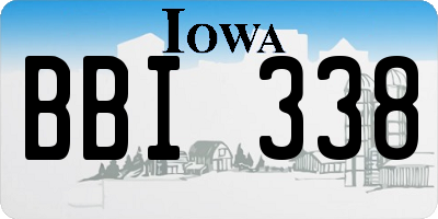 IA license plate BBI338