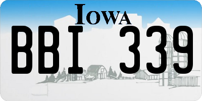IA license plate BBI339